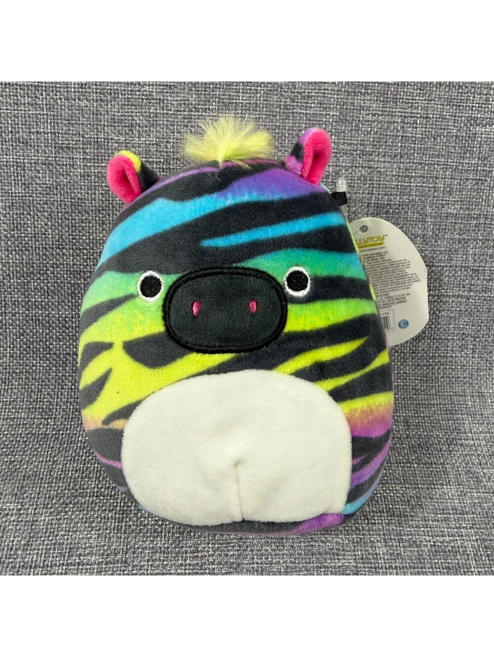 **NWT** Squishmallow Safiyah Rainbow Stripe Zebra 5